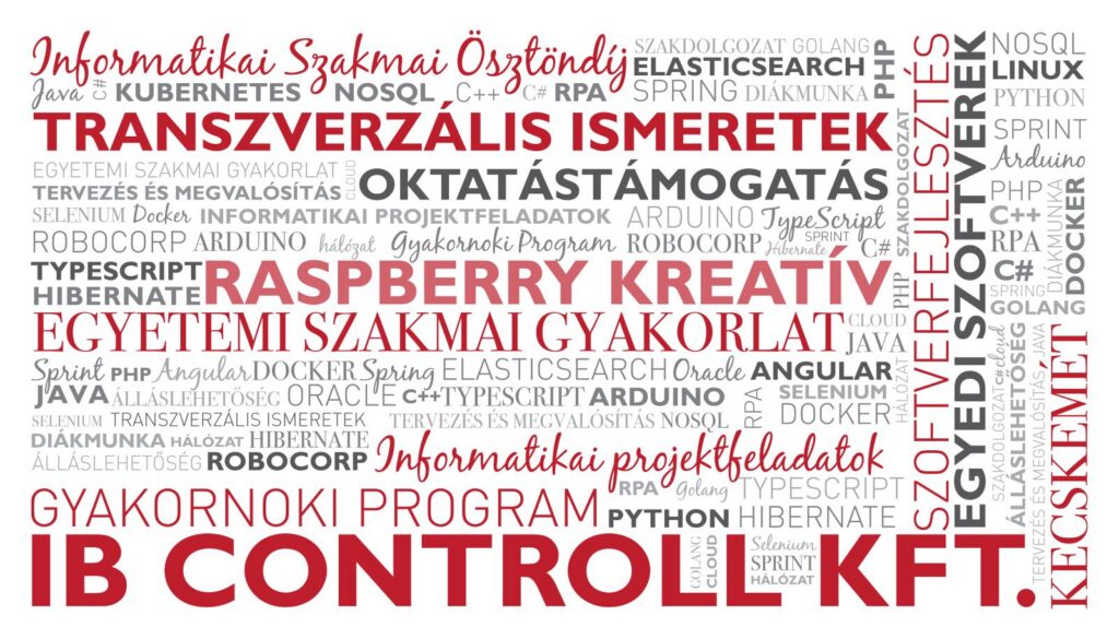Informatikai technológiákból szófelhő